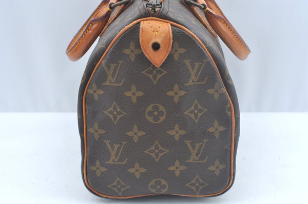 Authentic Louis Vuitton Monogram Speedy 25 Boston Hand Bag Old Model LV 0329K