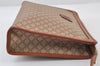 Authentic CELINE Macadam Blason Pattern Clutch Hand Bag PVC Leather Brown 0330J