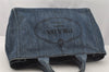 Authentic PRADA Vintage Canapa M Denim 2Way Shoulder Tote Bag 1BG642 Blue 0331J