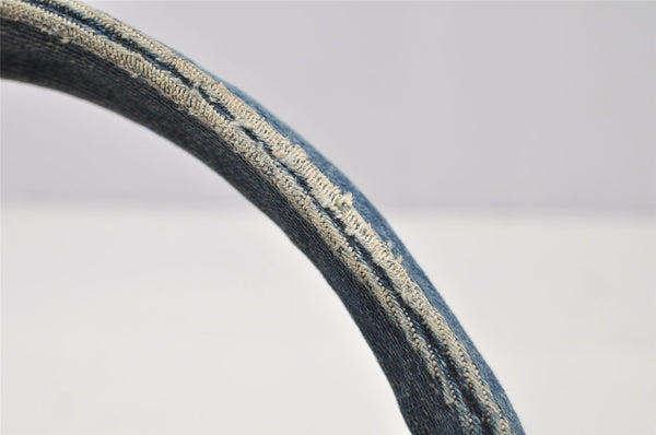 Authentic PRADA Vintage Canapa M Denim 2Way Shoulder Tote Bag 1BG642 Blue 0331J