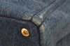 Authentic PRADA Vintage Canapa M Denim 2Way Shoulder Tote Bag 1BG642 Blue 0331J