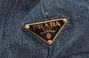Authentic PRADA Vintage Canapa M Denim 2Way Shoulder Tote Bag 1BG642 Blue 0331J