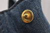 Authentic PRADA Vintage Canapa M Denim 2Way Shoulder Tote Bag 1BG642 Blue 0331J