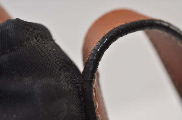 Authentic GUCCI Shoulder Cross Body Bag GG Nylon Leather 308840 Dark Brown 0332J