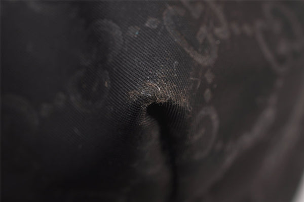 Authentic GUCCI Shoulder Cross Body Bag GG Nylon Leather 308840 Dark Brown 0332J