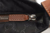Authentic GUCCI Shoulder Cross Body Bag GG Nylon Leather 308840 Dark Brown 0332J