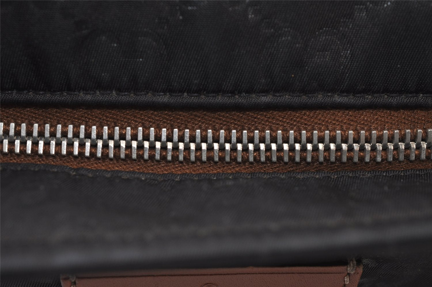 Authentic GUCCI Shoulder Cross Body Bag GG Nylon Leather 308840 Dark Brown 0332J