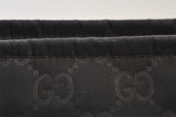 Authentic GUCCI Shoulder Cross Body Bag GG Nylon Leather 308840 Dark Brown 0332J