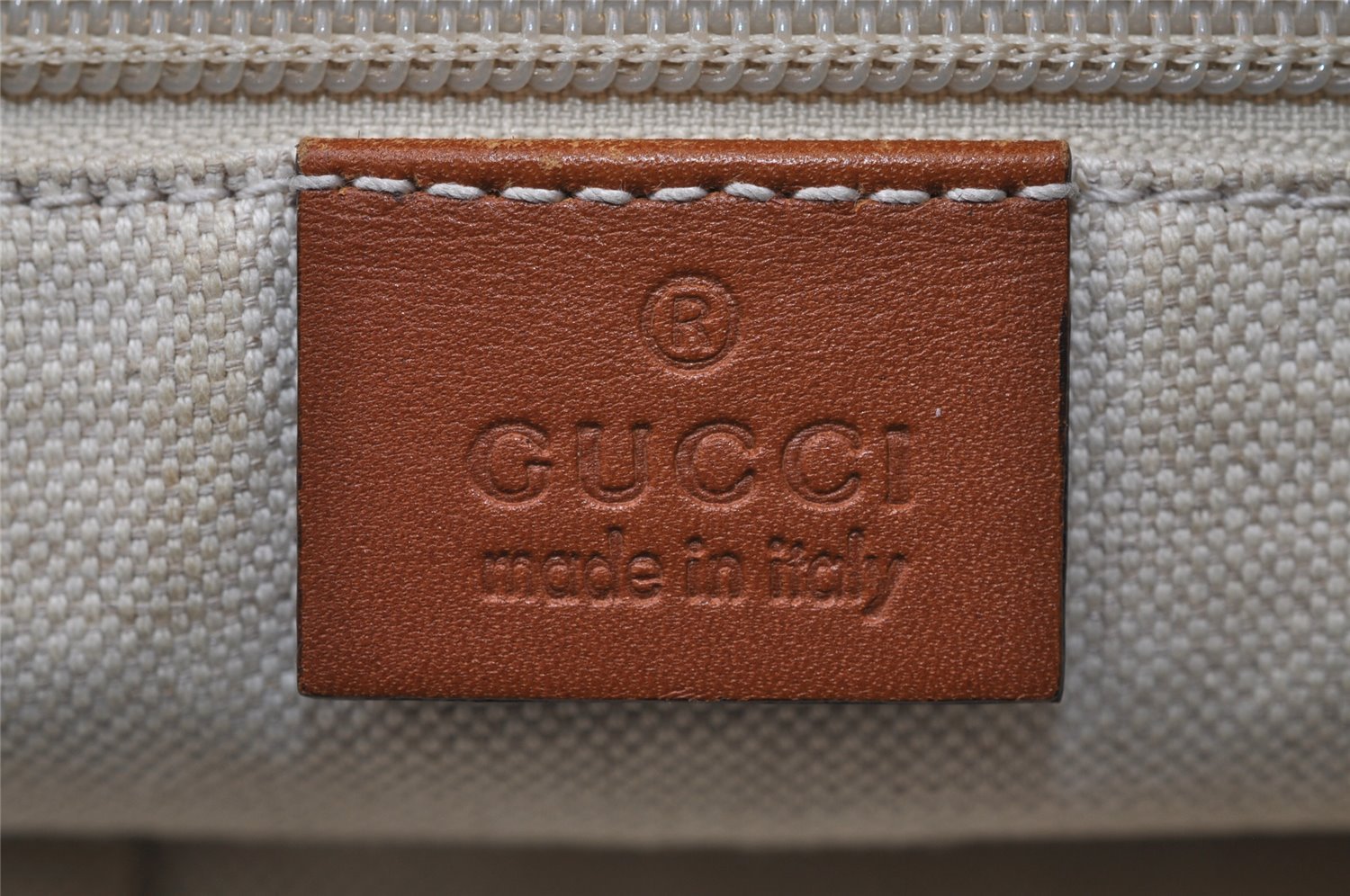 Authentic GUCCI Shoulder Cross Body Bag GG Nylon Leather 308840 Dark Brown 0332J