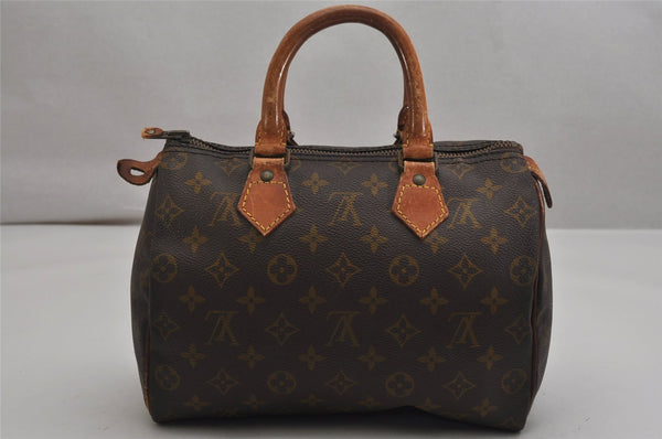 Authentic Louis Vuitton Monogram Speedy 25 Boston Hand Bag Old Model LV 0332K