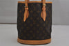 Authentic Louis Vuitton Monogram Bucket PM Shoulder Tote Bag M42238 Junk 0333K