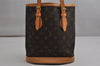 Authentic Louis Vuitton Monogram Bucket PM Shoulder Tote Bag M42238 Junk 0333K