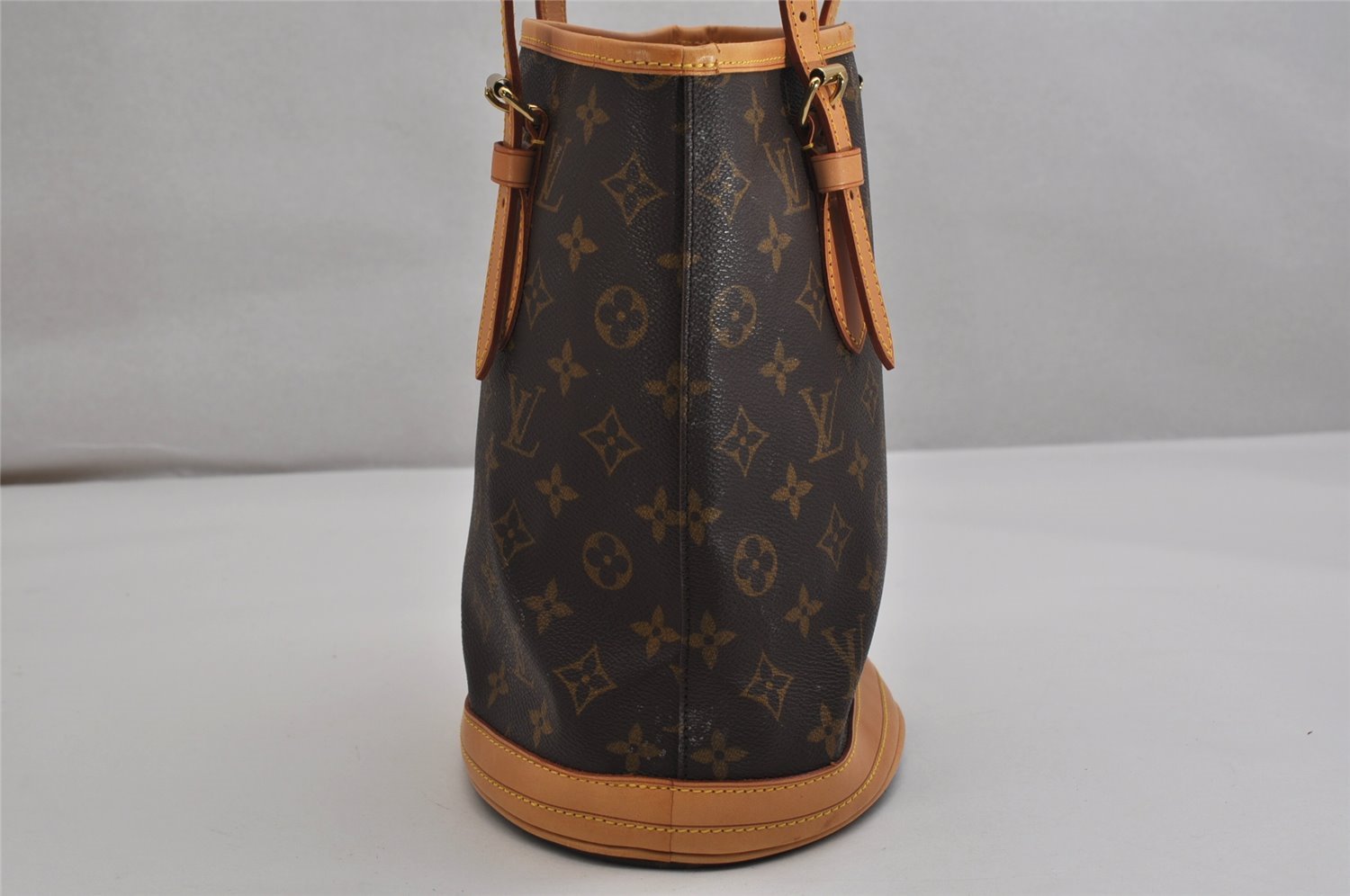 Authentic Louis Vuitton Monogram Bucket PM Shoulder Tote Bag M42238 Junk 0333K