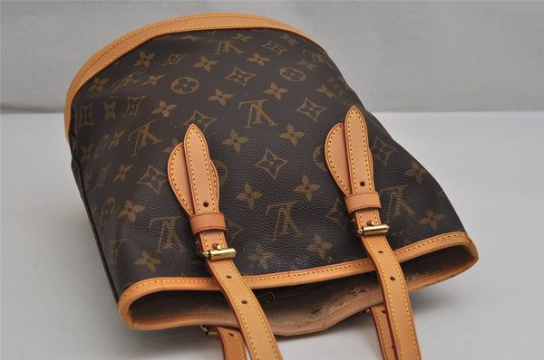 Authentic Louis Vuitton Monogram Bucket PM Shoulder Tote Bag M42238 Junk 0333K