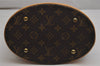 Authentic Louis Vuitton Monogram Bucket PM Shoulder Tote Bag M42238 Junk 0333K