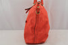 Auth Louis Vuitton Monogram Empreinte Bastille MM Tote Bag M50048 Orange  0334K
