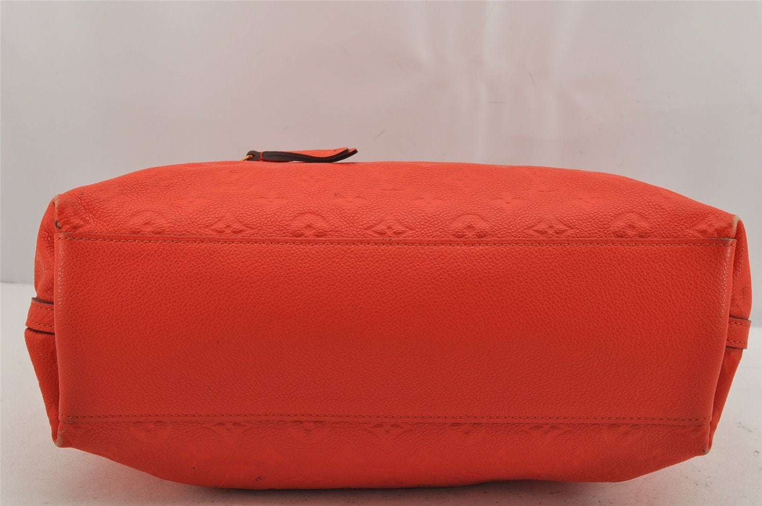 Auth Louis Vuitton Monogram Empreinte Bastille MM Tote Bag M50048 Orange  0334K