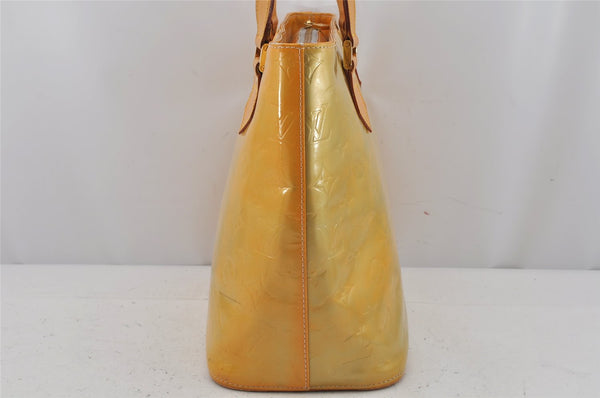 Authentic Louis Vuitton Vernis Houston Shoulder Hand Bag Yellow M91053 LV 0335K