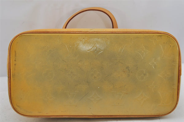 Authentic Louis Vuitton Vernis Houston Shoulder Hand Bag Yellow M91053 LV 0335K