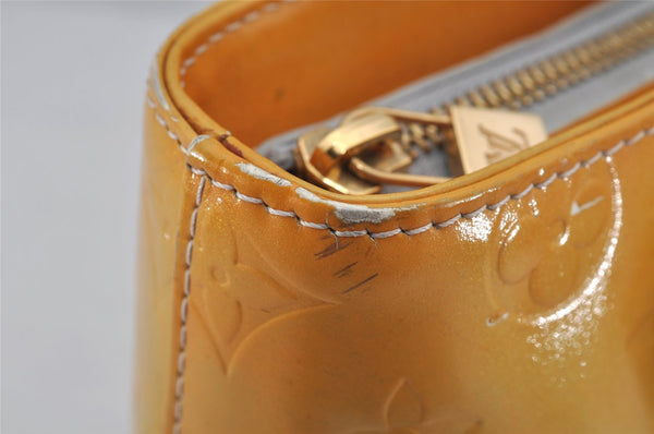 Authentic Louis Vuitton Vernis Houston Shoulder Hand Bag Yellow M91053 LV 0335K