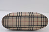 Authentic BURBERRY Vintage Nova Check Nylon Leather Hand Bag Beige 0337J