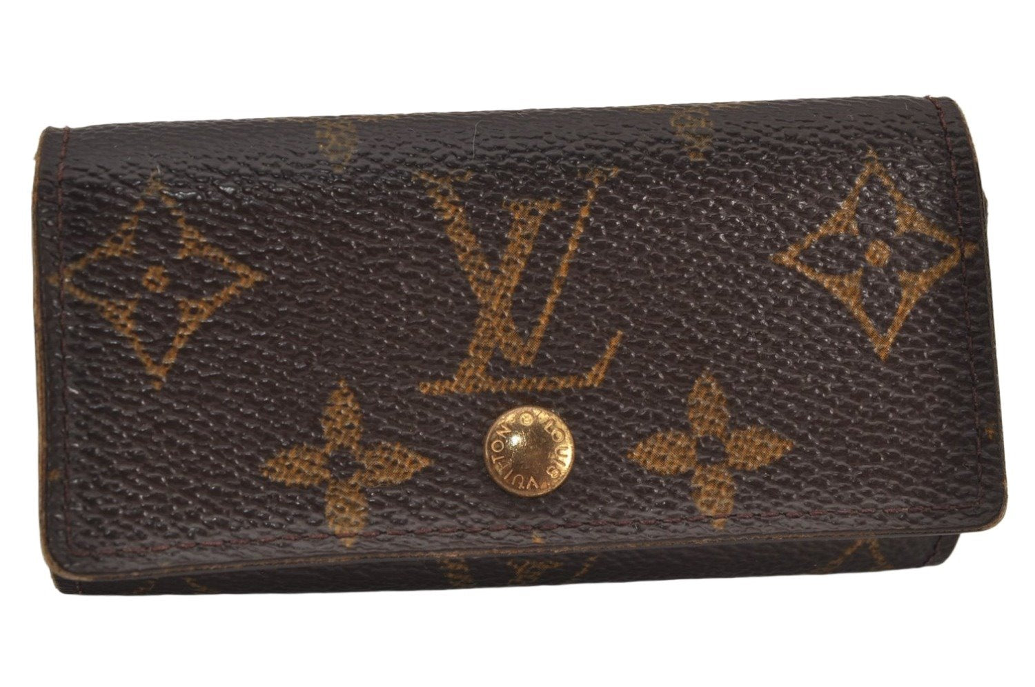 Authentic Louis Vuitton Monogram Multicles 4 Four Hooks Key Case M62631 LV 0337K