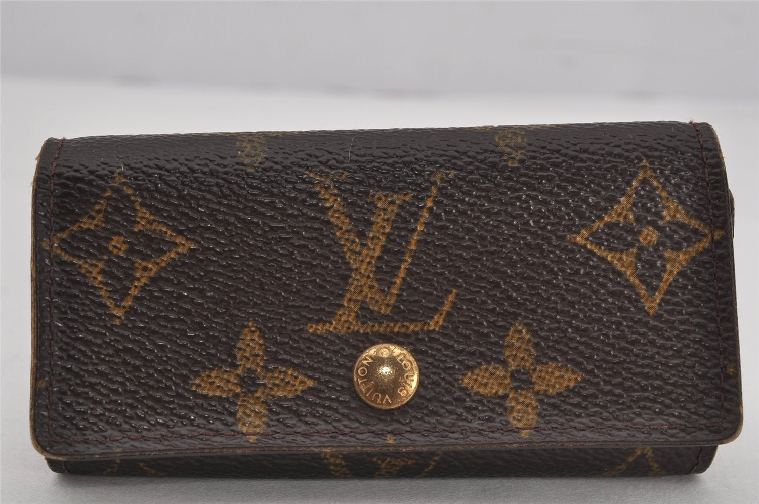 Authentic Louis Vuitton Monogram Multicles 4 Four Hooks Key Case M62631 LV 0337K