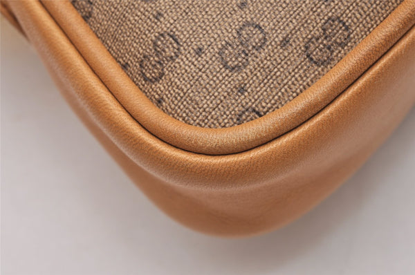 Authentic GUCCI Micro GG PVC Leather 2Way Shoulder Waist Body Bag Brown 0339J