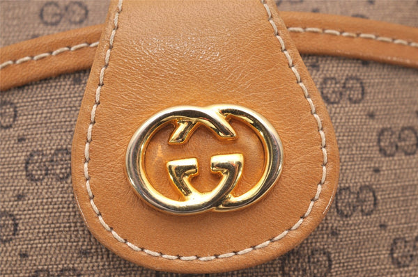 Authentic GUCCI Micro GG PVC Leather 2Way Shoulder Waist Body Bag Brown 0339J