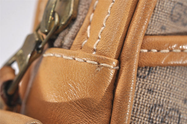 Authentic GUCCI Micro GG PVC Leather 2Way Shoulder Waist Body Bag Brown 0339J