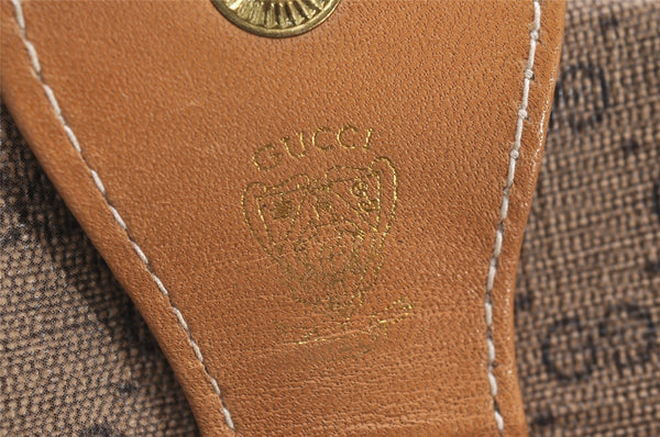 Authentic GUCCI Micro GG PVC Leather 2Way Shoulder Waist Body Bag Brown 0339J