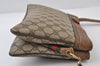 Authentic GUCCI Web Sherry Line Shoulder Cross Bag GG PVC Leather Brown 0341J