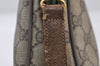 Authentic GUCCI Web Sherry Line Shoulder Cross Bag GG PVC Leather Brown 0341J