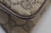 Authentic GUCCI Web Sherry Line Shoulder Cross Bag GG PVC Leather Brown 0341J
