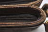 Authentic GUCCI Web Sherry Line Shoulder Cross Bag GG PVC Leather Brown 0341J