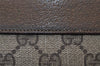 Authentic GUCCI Web Sherry Line Shoulder Cross Bag GG PVC Leather Brown 0341J