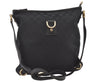 Authentic GUCCI Abbey Shoulder Cross Bag GG Canvas Leather 131326 Black 0341K