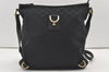Authentic GUCCI Abbey Shoulder Cross Bag GG Canvas Leather 131326 Black 0341K