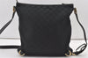 Authentic GUCCI Abbey Shoulder Cross Bag GG Canvas Leather 131326 Black 0341K