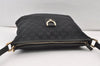 Authentic GUCCI Abbey Shoulder Cross Bag GG Canvas Leather 131326 Black 0341K