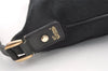 Authentic GUCCI Abbey Shoulder Cross Bag GG Canvas Leather 131326 Black 0341K