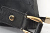 Authentic GUCCI Abbey Shoulder Cross Bag GG Canvas Leather 131326 Black 0341K
