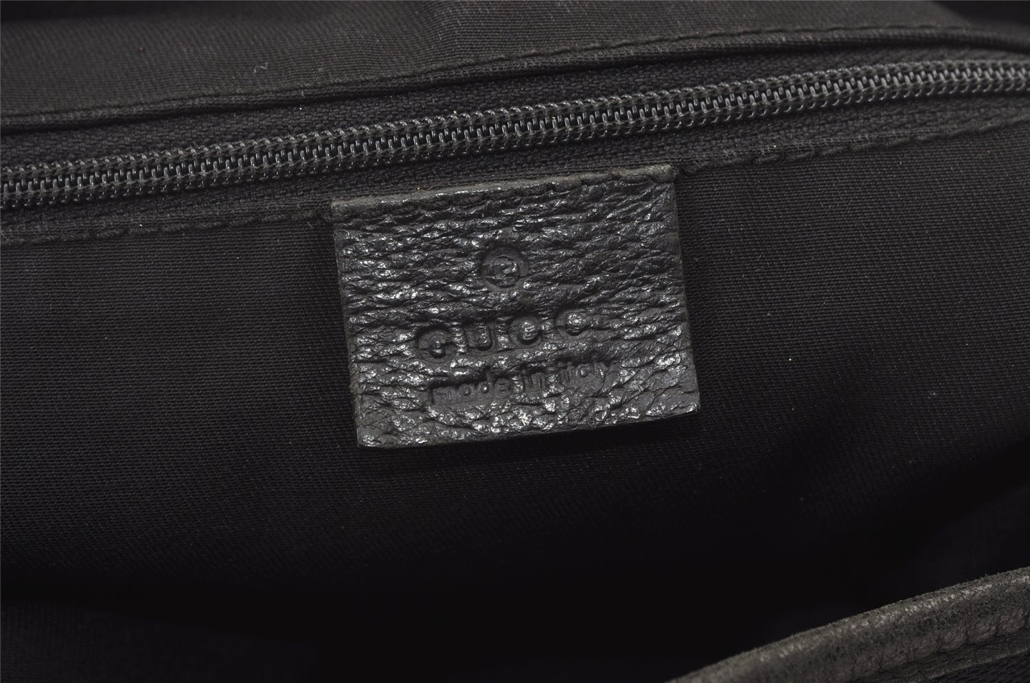 Authentic GUCCI Abbey Shoulder Cross Bag GG Canvas Leather 131326 Black 0341K