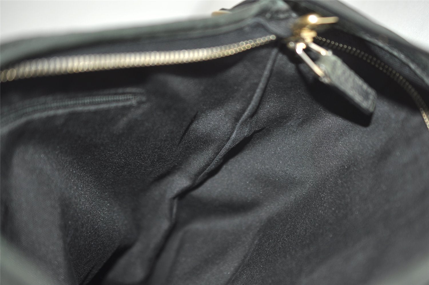 Authentic GUCCI Abbey Shoulder Cross Bag GG Canvas Leather 131326 Black 0341K