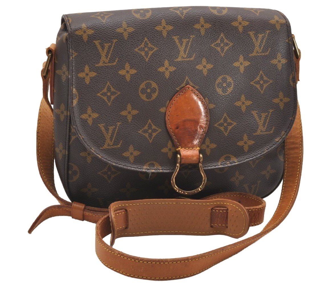 Authentic Louis Vuitton Monogram Saint Cloud GM M51242 Shoulder Cross Bag 0342J