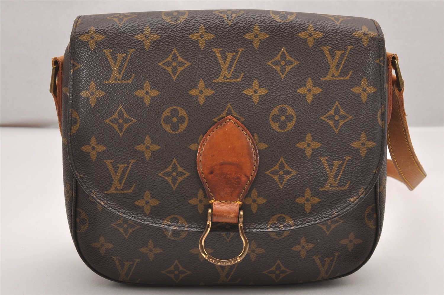 Authentic Louis Vuitton Monogram Saint Cloud GM M51242 Shoulder Cross Bag 0342J
