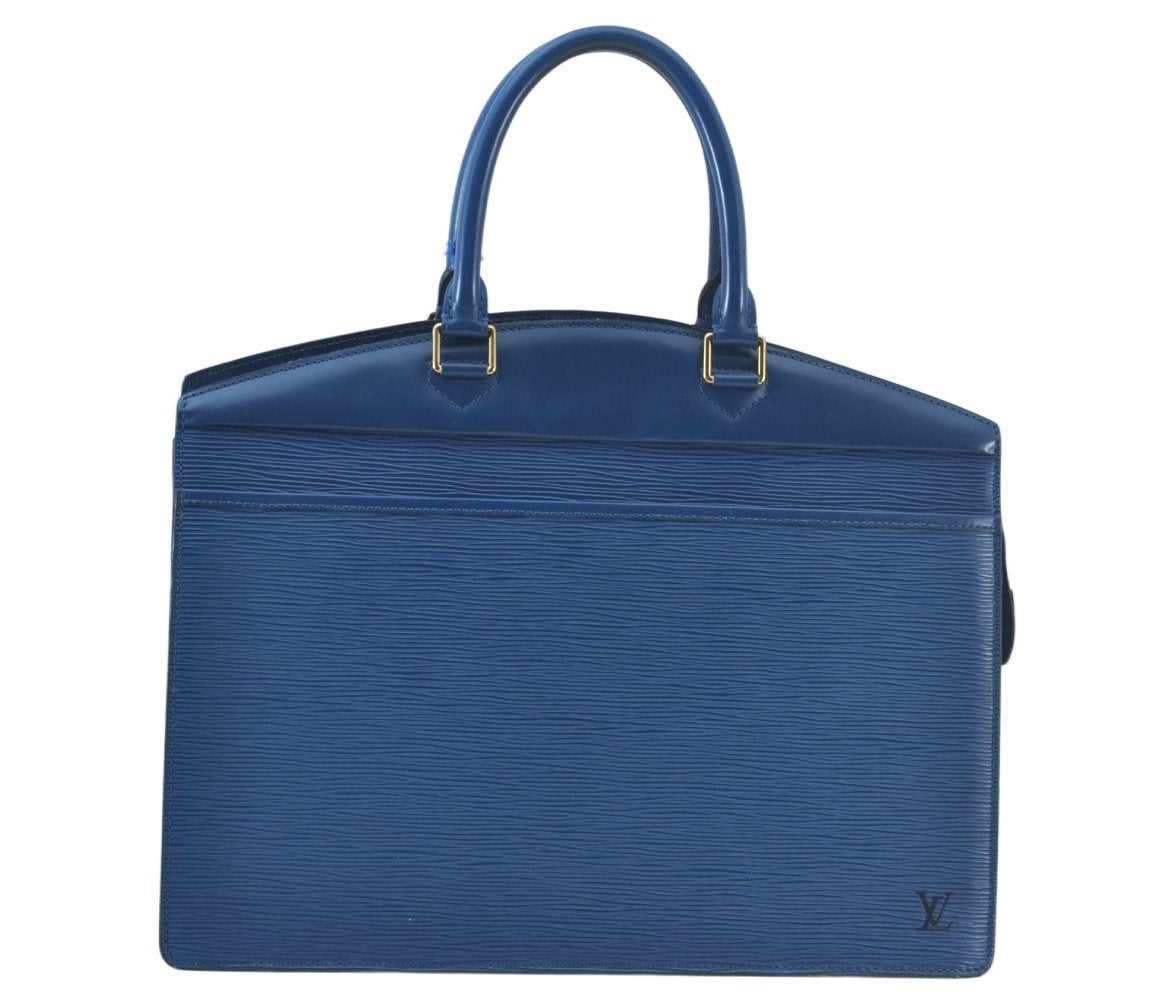 Authentic Louis Vuitton Epi Riviera Hand Bag Blue M48185 LV 0342K