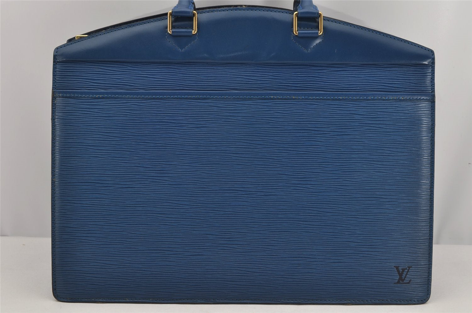 Authentic Louis Vuitton Epi Riviera Hand Bag Blue M48185 LV Junk 0342K