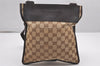Authentic GUCCI Shoulder Cross Body Bag GG Canvas Leather 27639 Brown 0345J