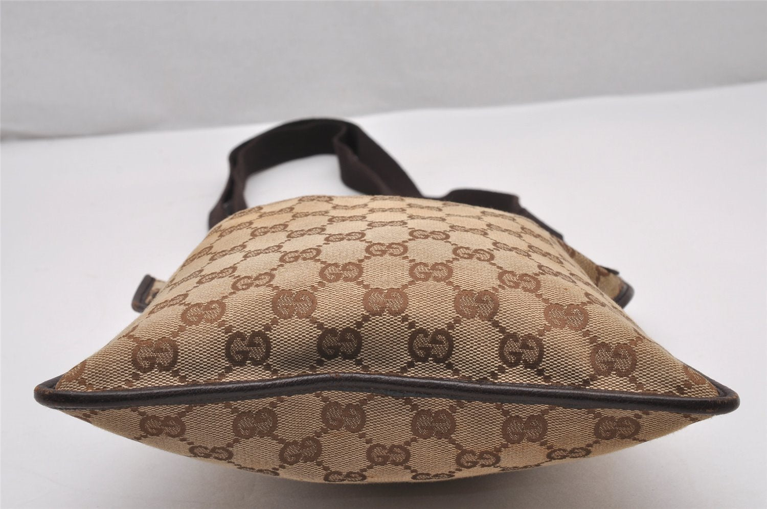 Authentic GUCCI Shoulder Cross Body Bag GG Canvas Leather 27639 Brown 0345J